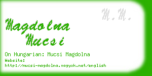 magdolna mucsi business card